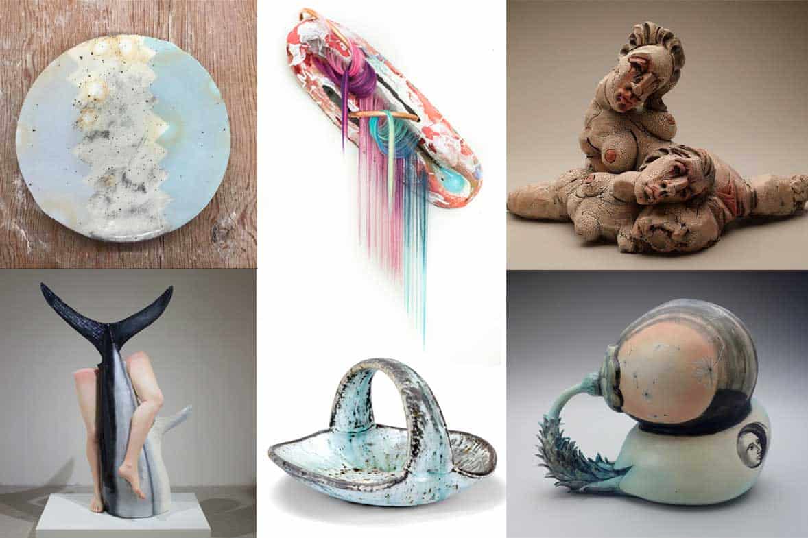 Sample works by some of  "The Bray's" current artists. Top Row, from Left to Right: Nicholas Danielson, Ling Chun, Chris Riccardo; Bottom Row, from Left to Right: Hannah Lee Cameron, Perry Haas, and Myungjin Kim.
