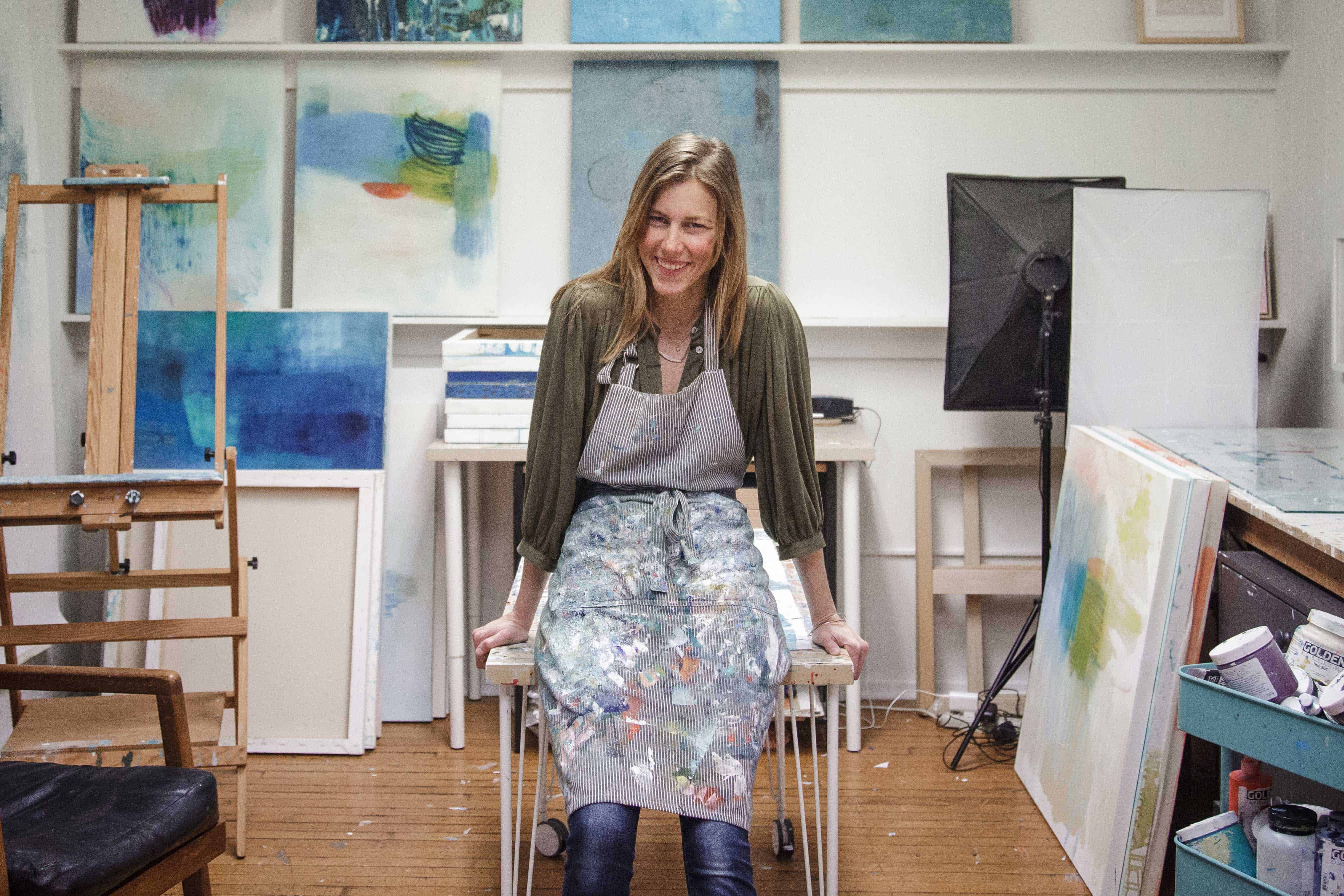 Cherlyn Wilcox in her studio at The Emerson. 